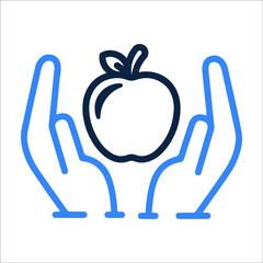 Apple or healthy food icon
