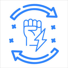 Energy power or strength icon