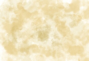Old yellow paper with white stain. Chaotic light gold watercolor paper  texture background. yellow watercolor background, sheet of paper covered with paint with texture.