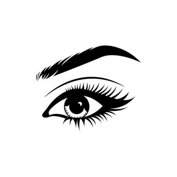 eyelashes logo icon design template vector