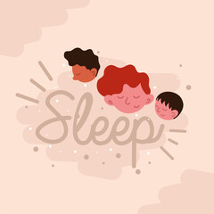 sleeping people faces