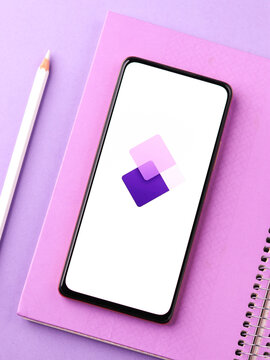 West Bangal, India - November 11, 2021 : Microsoft Finance logo on phone screen stock image.