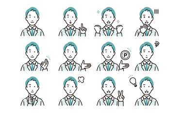 人物 スーツ男性セット