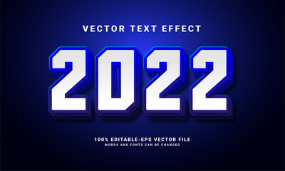2022 3D text effect. Suitable for new year celebration needs .