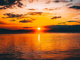 sunset over the sea