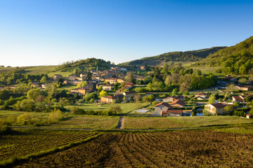Fototapeta na wymiar Village of Ville sur Jarnioux, Beaujolais, France