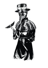 Obraz premium Black Plague Black & white illustration vector