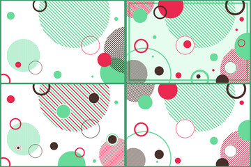 Geometric vector background with circles.