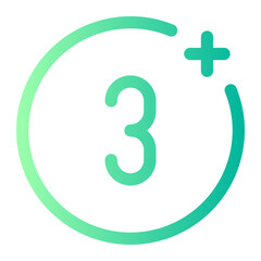 Age limit gradient icon