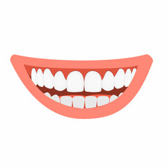Fototapeta premium Smile. Beautiful smile, vector illustration