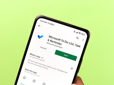 West Bangal, India - November 11, 2021 : Microsoft To Do logo on phone screen stock image.