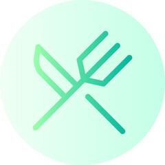 Obraz premium Fork gradient icon