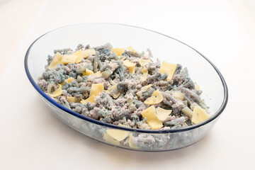 Purple cauliflower with cheese