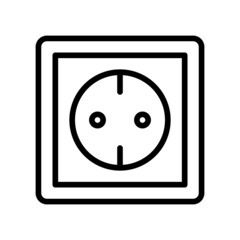 Socket Icon, Line style icon vector illustration, Suitable for website, mobile app, print, presentation, infographic and any other project.