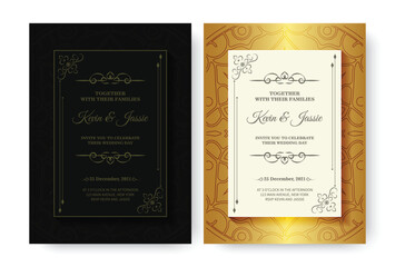 luxury ornament border style invitation
