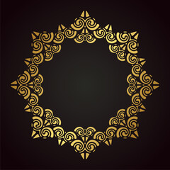 Luxury round border frame design