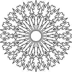 Mandala Art for coloring, Yoga, Meditation, peace,  vintage, geometric, ornaments