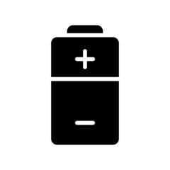 Battery Icon, Glyph style icon vector illustration, Suitable for website, mobile app, print, presentation, infographic and any other project.