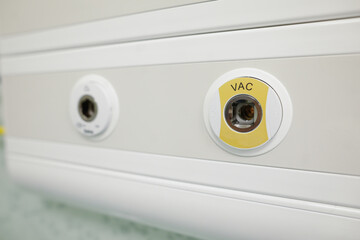 Details with the vacuum console outlet in a hospital - medical gas system