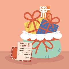 christmas gifts and letter