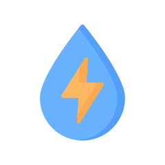 Hydro Energy Icon, Flat style icon vector illustration, Suitable for website, mobile app, print, presentation, infographic and any other project.