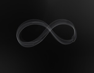 Fototapeta premium realistic infinity shape of smoke isolated on dark background ep01