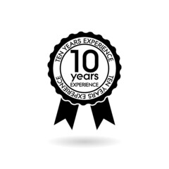 10 years experience web icon illustration isolated