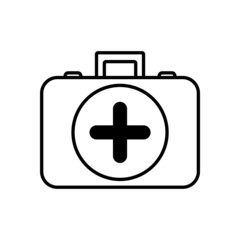 first aid kit icon, care vector, hospital illustration