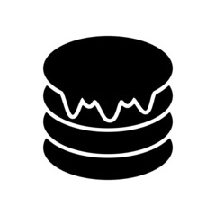 pancake icon, bakery vector, cake illustration