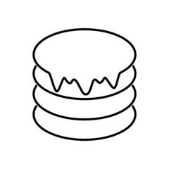 pancake icon, bakery vector, cake illustration