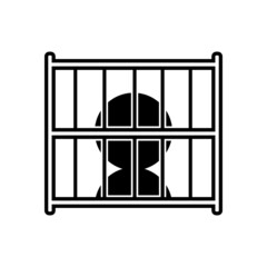 prison icon, criminal vector, crime illustration