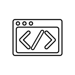 code icon, web vector, digital illustration