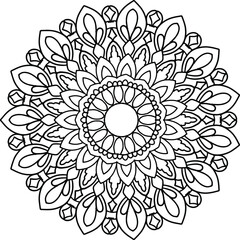 Royal Mandala pattern, Ornamental luxury mandala, Circular pattern, Decorative pattern, coloring book page, yoga , meditation, 