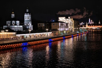 Fototapeta na wymiar night view of Moscow