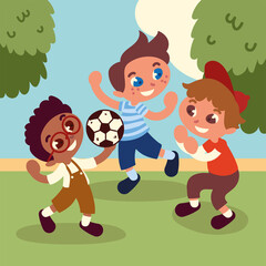 boys playing cartoon