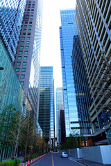 Obraz premium Downtown Tokyo city, Business area, Buildings