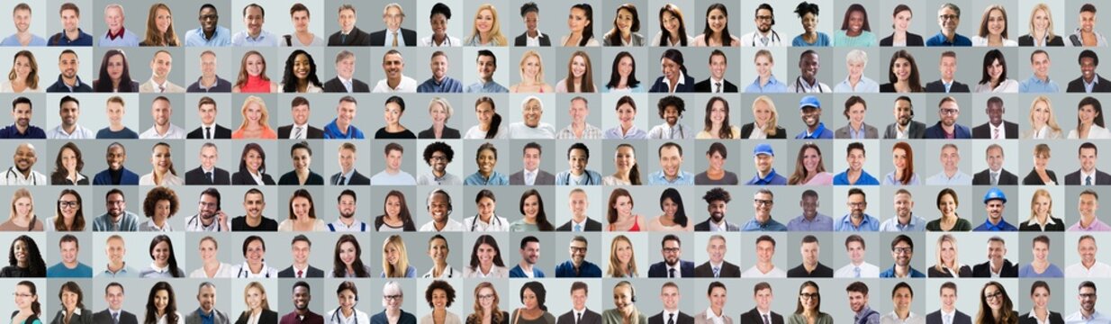 Business People Faces Collage
