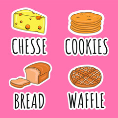 Colorful Hand drawn Bakery Element