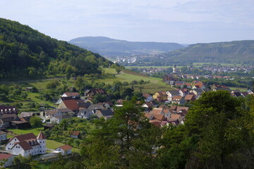 Landschaft im NSG Trockengebiete bei Machtilshausen,  Landkreis Bad Kissingen, Unterfranken, Franken, Bayern, Deutschland