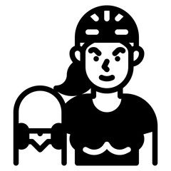 skater glyph icon