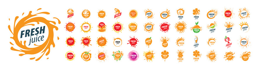 A set of vector logos Fresh on a white background