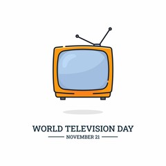 Illustration vector graphic of World Television Day. The illustration is Suitable for banners, flyers, stickers, Card, etc.