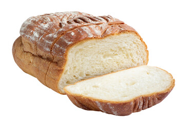 Fresh homemade crisp bread, Sliced bread on white background with clipping path. Healthy homemade...