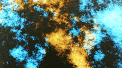 Marble texture background blue and gold abstract alabaster pattern, realistic 3d render illustration.