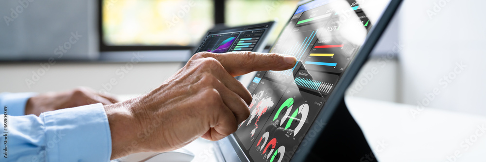 Aufkleber kpi business analytics data dashboard