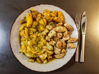 potatoes with mushrooms