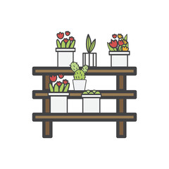 Obraz premium Flowers icon vector illustration design