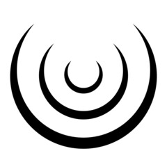 circle abstract art, curved lines, semicircle art of artists, flame of fire