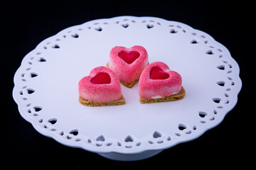 Homemade cakes and pies with different creams