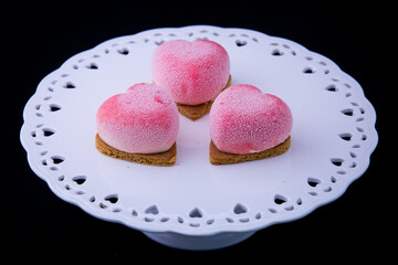 Homemade cakes and pies with different creams